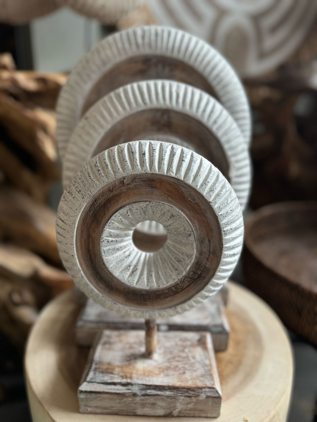 BAL071 - WOODEN MONEY STICK - WHITE