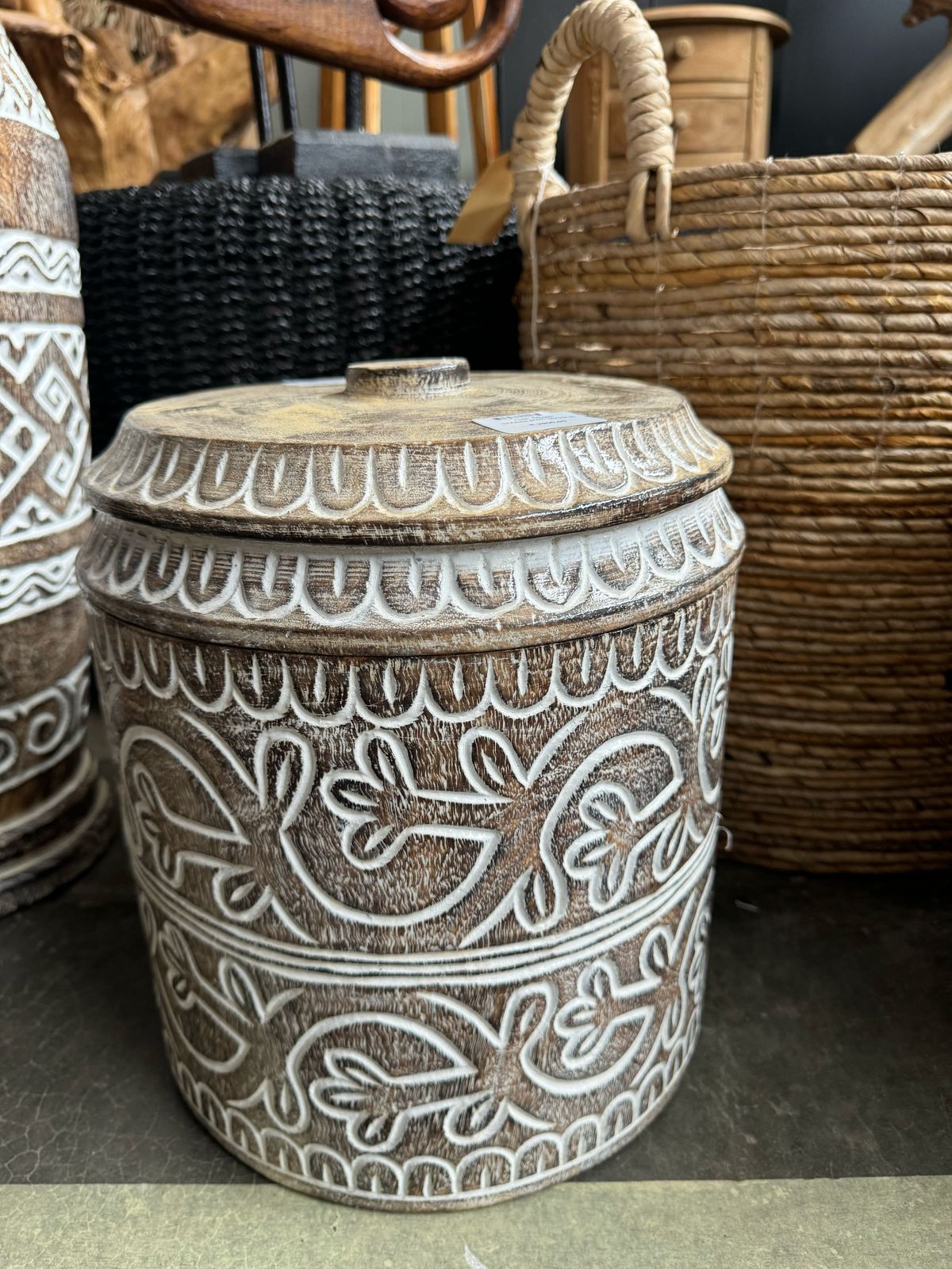 BAL080 - WOODEN BOWL 30X30X35