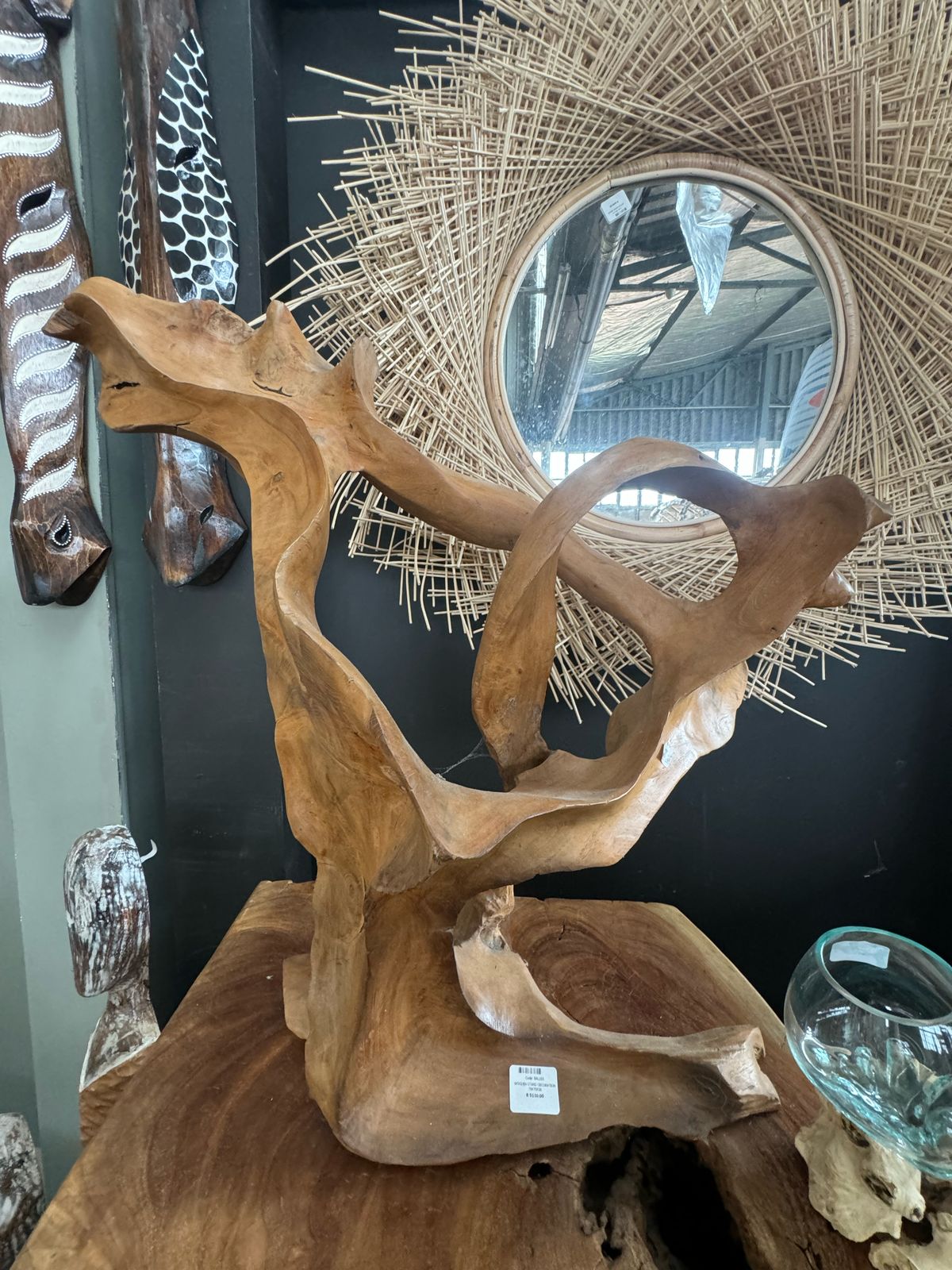 BAL103 - WOODEN STAND DECORATION 70X70X30