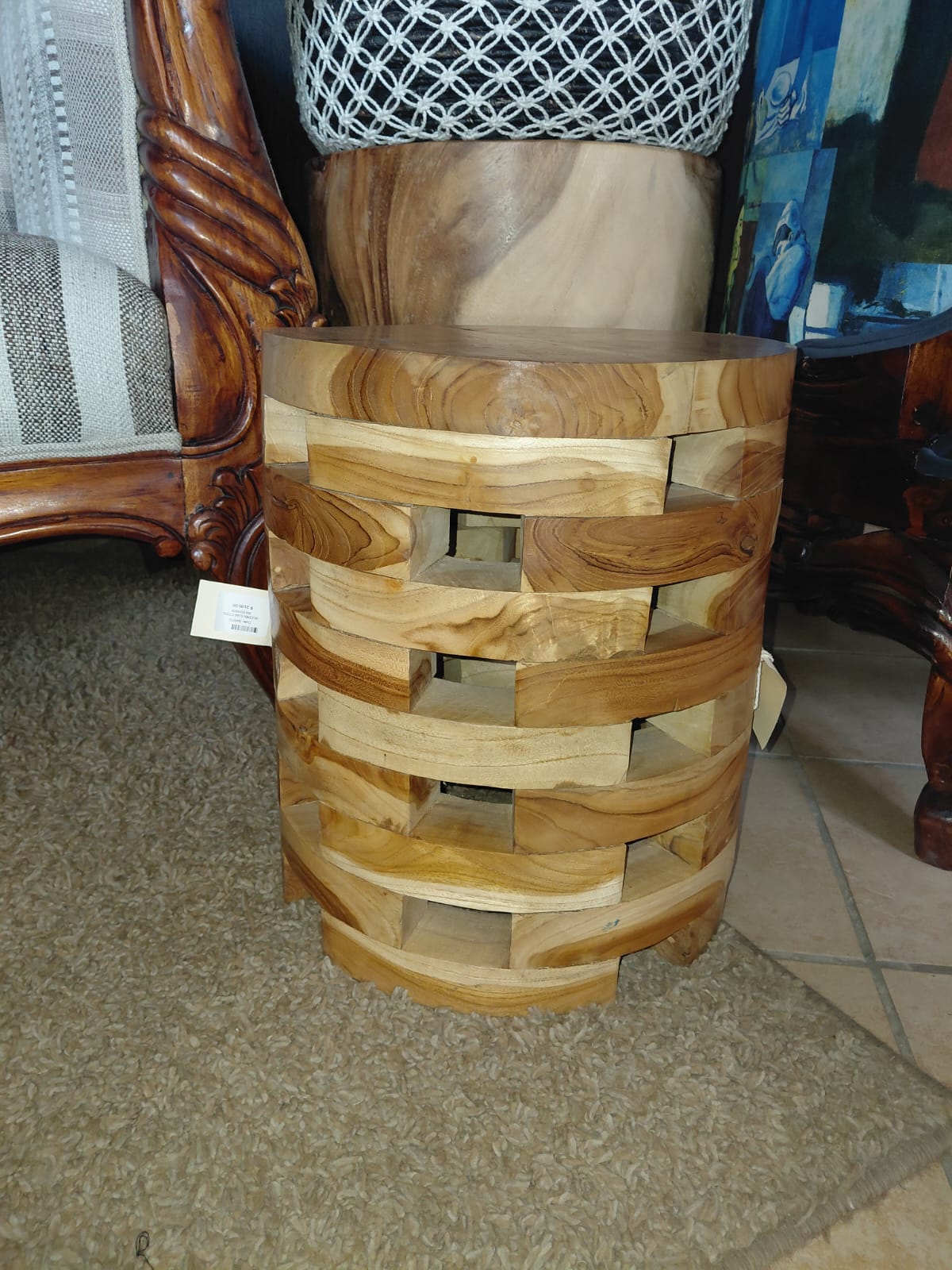 BAN052 - WOODEN SUAR STOOL 35X35X40CM