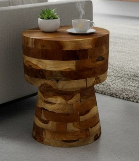 BAN053 - WOODEN TEAK STOOL 40X40X50CM