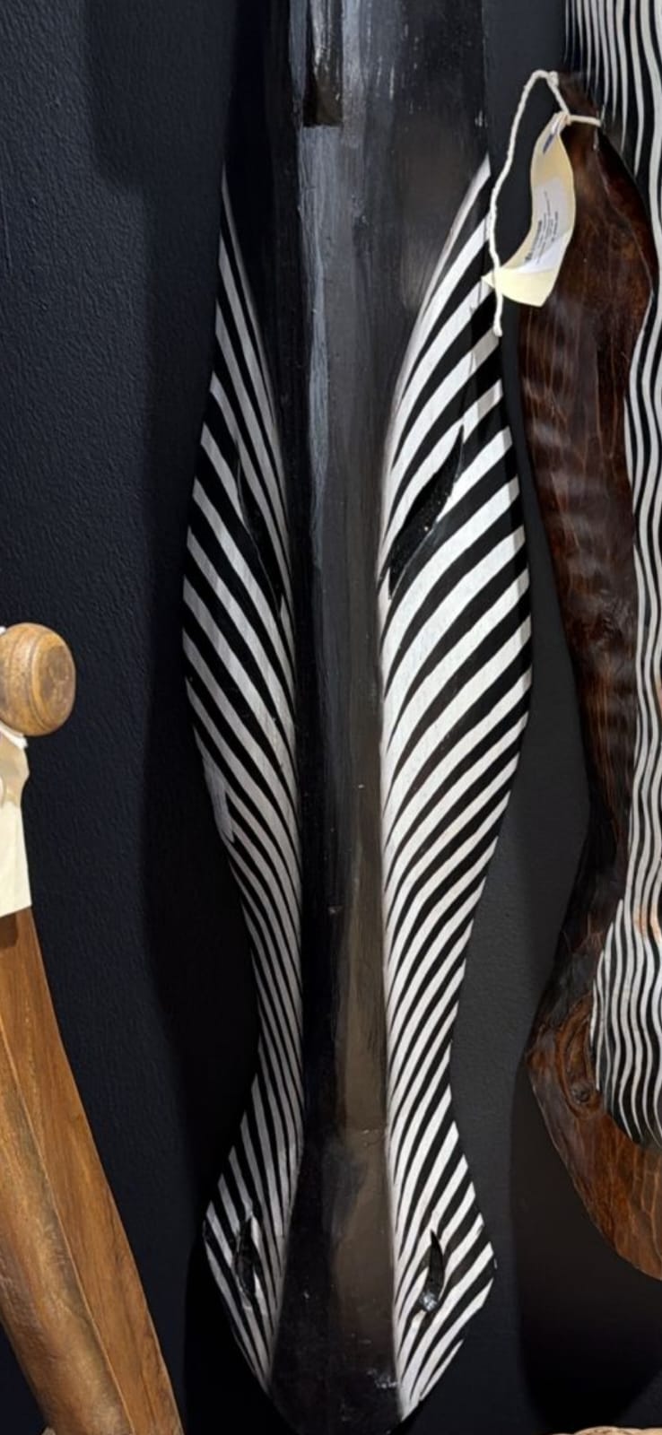 UBI007 - WOODEN ALBESIA ZEBRA HITAM