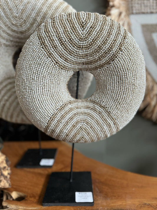 BAL010 - BEAD DONUT DECORATION WITH STAND 30CM