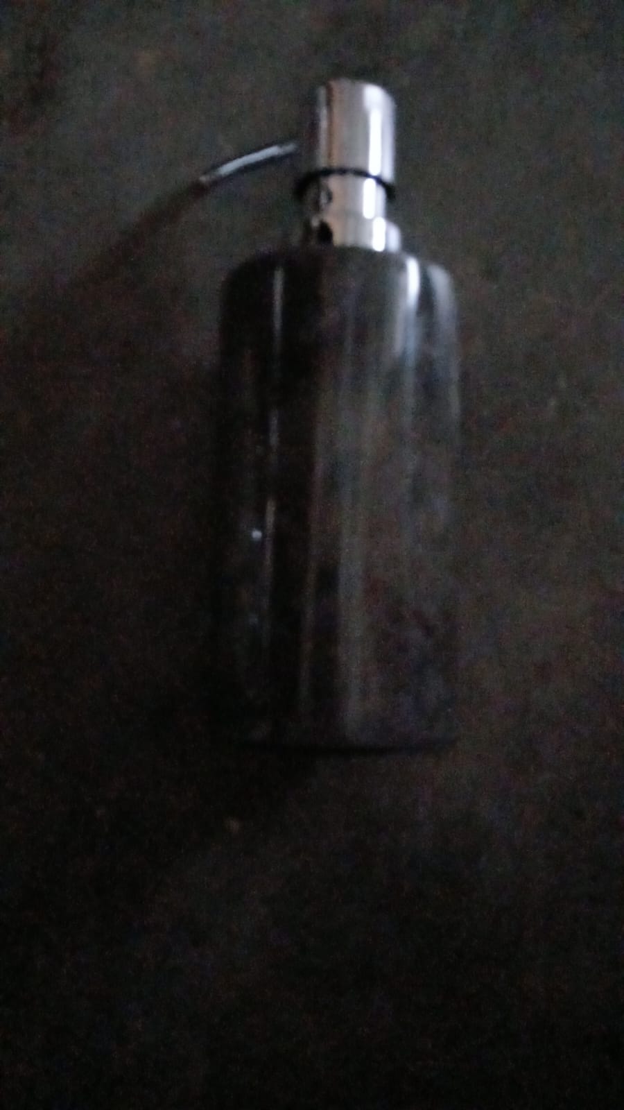 BAL023 - ROUND CHARCOAL SOAP DISPENSER 6.5X6.5X17