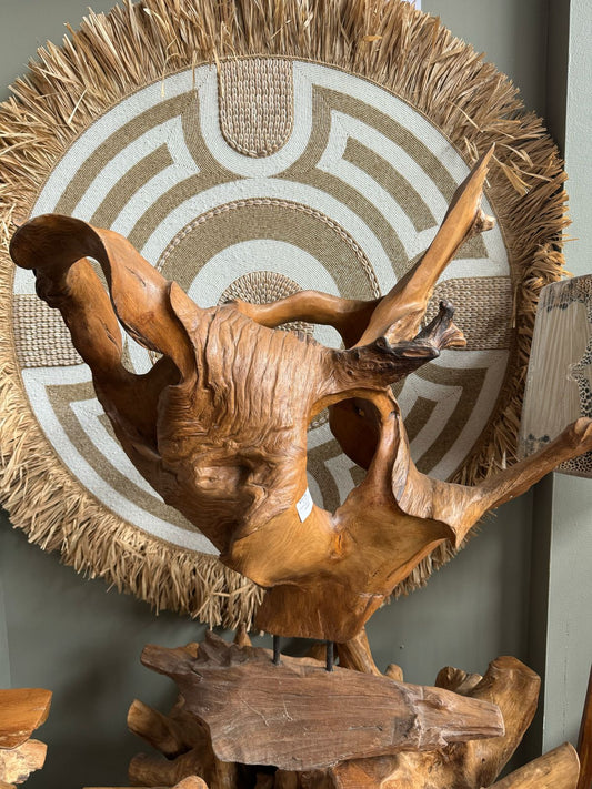 BAL105 -  WOODEN STAND DECORATION 80X80X30