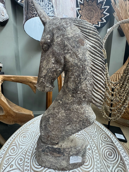 BAL128 -  WOODEN HEAD HORSE 20X9X50