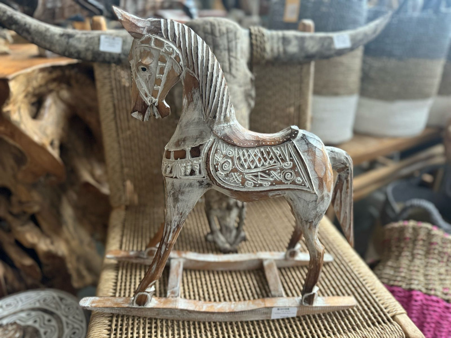 BAL146 -  WOODEN HORSE ROCKY 45CM