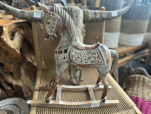 BAL146 -  WOODEN HORSE ROCKY 45CM