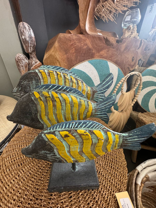 BAL154 -  WOODEN FISH ZEBRA 50/40/30