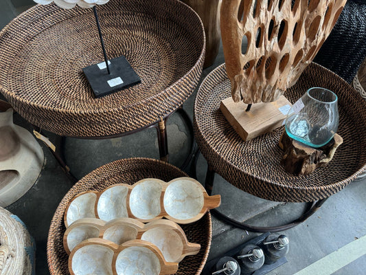 BAL157 -  RATTAN TABLE SET OF 3