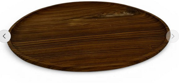 BAN033 - WOODEN TEAK PLATE 40CM