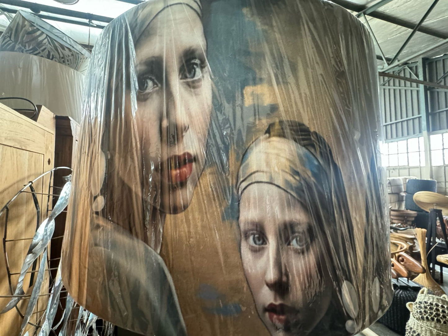 SHADE011 -  BLUE AND GOLD GIRL WITH THE PEARL EARRING - LAMPSHADE