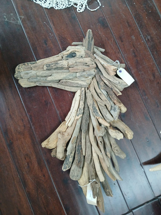 UBI022 - WOODEN DRIFT HORSE HEAD