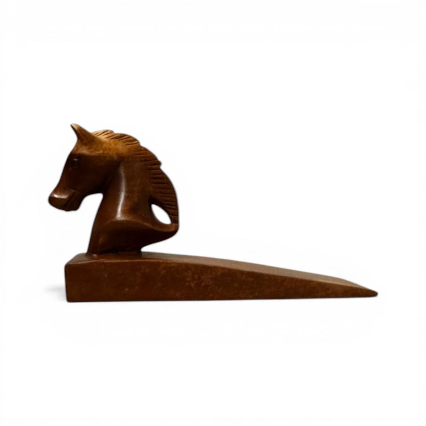 UBI043 - WOODEN WARU HORSE DOOR STOP